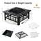 Black Outdoor 32" Square Fire Pit Table with BBQ Grill and Rain Cover